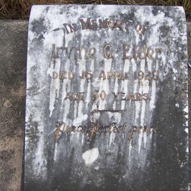 ELDER Irvine G. -1929 