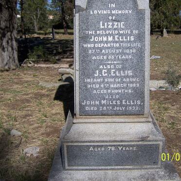 ELLIS John Miles -1932 &amp; Lizzie -1898 :: J.G. MILES -1899