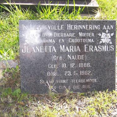 ERASMUS Jeanetta Maria nee NAUDE 1888-1982