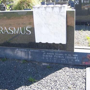 ERASMUS Barend Petrus 1927-1976