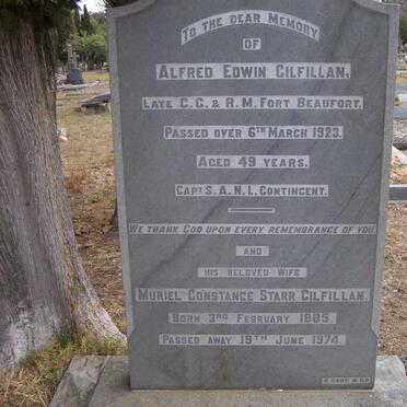 GILFILLAN Alfred Edwin -1923 &amp; Muriel Constance Starr 1885-1974