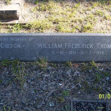 GIBSON William Frederick Thomas 1881-1948 &amp; Petronella Aletta 1890-1980 
