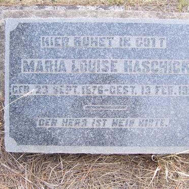 HASCHICK Maria Louise 1876-1956