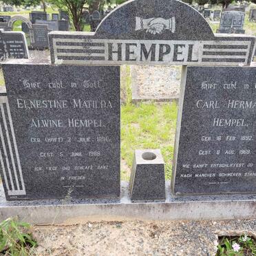 HEMPEL Carl Hermann 1892-1969 &amp; Ernestine Matilda Alwine HOFT 1891-1986