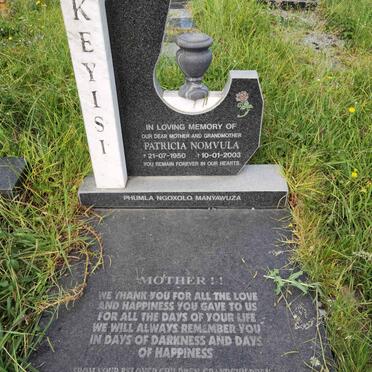 KEYISI Patricia Nomvula 1950-2003