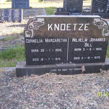 KNOETZE Wilhelm Johannes 1905-1978 &amp; Cornelia Margaretha 1908-1974
