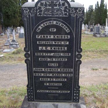 KNIBBS John Edward -1920 &amp; Fanny -1918