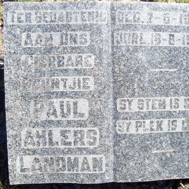 LANDMAN Paul Ahlers 1948-1955