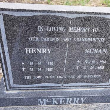 MCKERRY Henry 1910-1987 &amp; Susan 1914-1995
