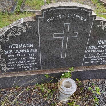 MOLDENHAUER Hermann 1889-1961 &amp; Marie KARSHAGEN 1891-1979