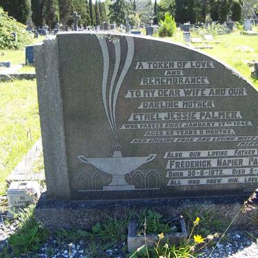 PALMER Frederick Napier 1872-1948 &amp; Ethel Jessie -1946