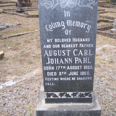 PAHL August Carl Johann 1883-1968 &amp; Emilie HAMANN 1884-1970