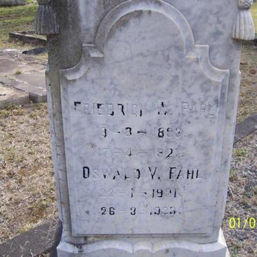 PAHL Friedrich W. 1893-1927 :: PAHL Oswald V. 1921-1923