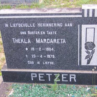 PETZER Thekla Margareta 1904-1975