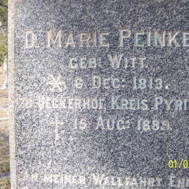 PEINKE D. Marie nee WITT 1813-1889