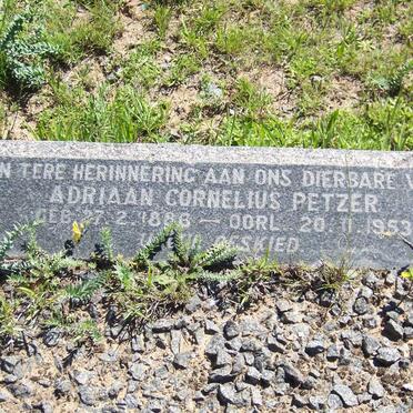 PETZER Adriaan Cornelius 1886-1953