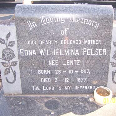 PELSER Edna Wilhelmina nee LENTZ 1917-1977