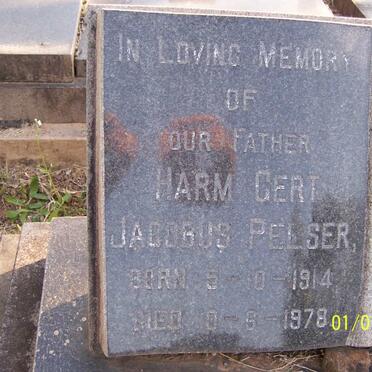 PELSER Harm Gert Jacobus 1914-1978