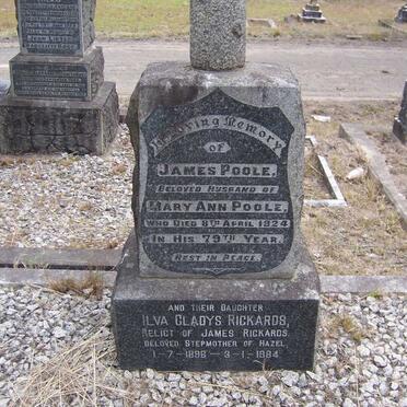 POOLE James -1924 :: RICKARDS Ilva Gladys nee POOLE 1896-1984