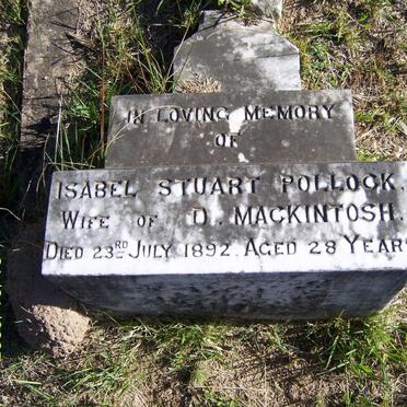 POLLOCK Isabel Stuart nee MACKINTOSH -1892