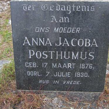 POSTHUMUS Anna Jacoba 1876-1930