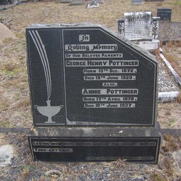 POTTINGER George Henry 1872-1929 &amp; Annie 1878-1937