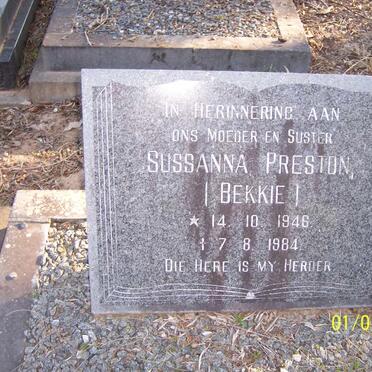 PRESTON Sussanna 1946-1984