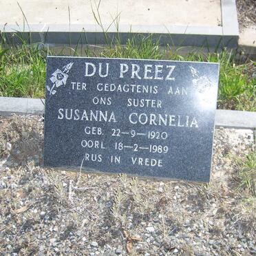 PREEZ Susanna Cornelia, du 1920-1989