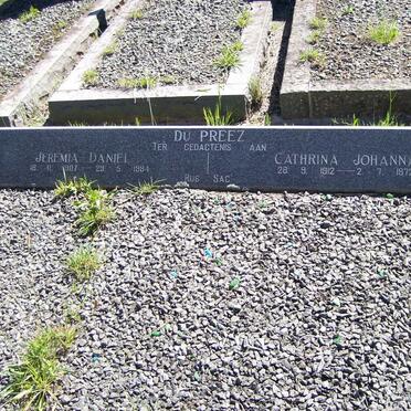 PREEZ Jeremia Daniel, du 1907-1984 &amp; Cathrina Johanna 1912-1972