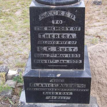 RUST Theresa 1895-1929 :: RUST Clarice Audrey