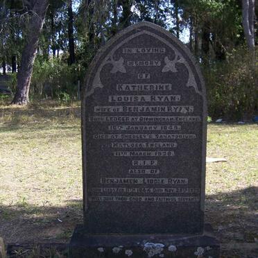 RYAN Benjamin Liddle 1844-1929 &amp; Katherine Louisa 1849-1928