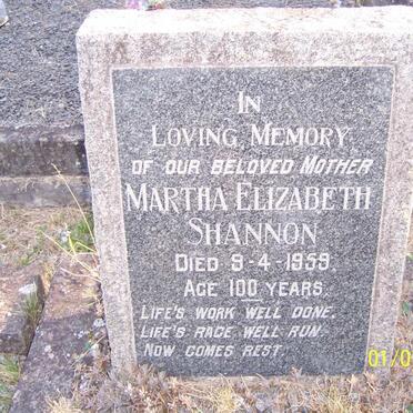 SHANNON Martha Elizabeth -1959