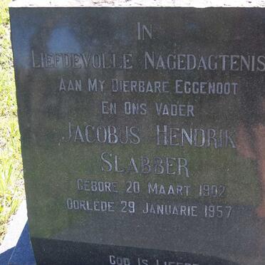 SLABBER Jacobus Hendrik 1902-1957