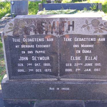 SMITH John Seymour 1900-1972 &amp; Elsie 1910-1987