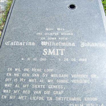 SMIT Catharina Wilhelmina Johanna 1910-1989