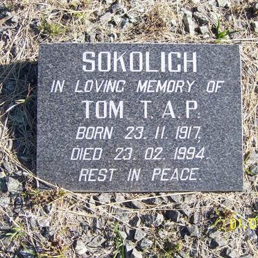 SOKOLICH Tom T.A.P. 1917-1994