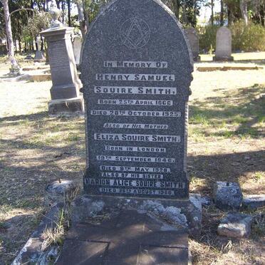 SQUIRE-SMITH Henry Samuel 1866-1925 :: SQUIRE-SMITH Eliza  1846-1928 :: SQUIRE-SMITH Marion Alice -1960