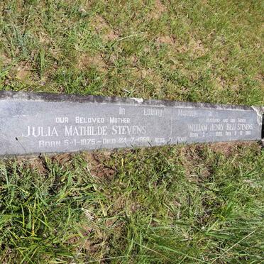 STEVENS William Henry 1883-1955 &amp; Julia Mathilde 1875-1959