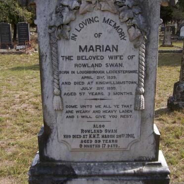 SWAN Rowland -1901 &amp; Marian 1839-1895