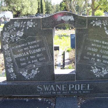 SWANEPOEL Edward Antonie 1933-1984 &amp; Isabella Elizabeth 1935-1984