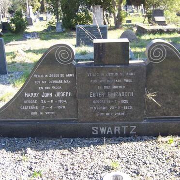 SWARTZ Harry John Joseph 1904-1978 &amp; Ester Elizabeth 1925-1965