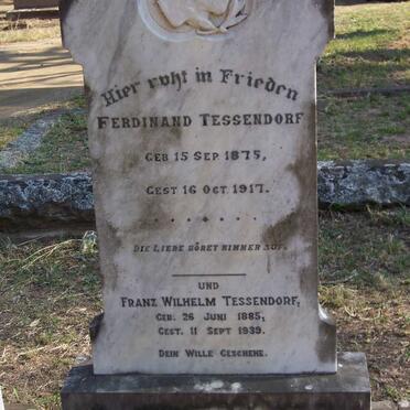 TESSENDORF Ferdinand 1875-1917 :: TESSENDORF Franz Wilhelm 1885-1939