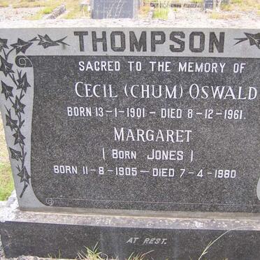 THOMPSON Cecil Oswald 1901-1961 &amp; Margaret JONES 1905-1980