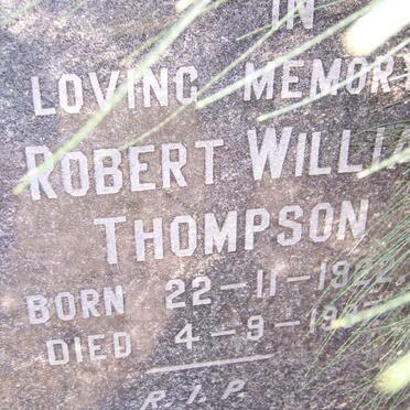 THOMPSON Robert William 1922-1937