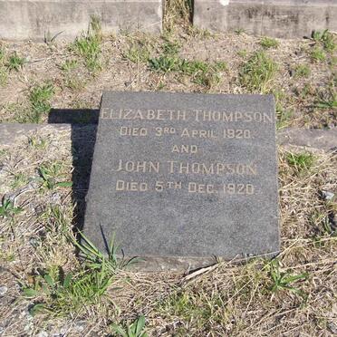 THOMPSON John -1920 &amp; Elizabeth -1920