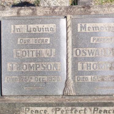 THOMPSON Oswald J.C. -1945 &amp; Edith J. -1930