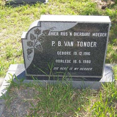 TONDER P.B., van 1916-1980