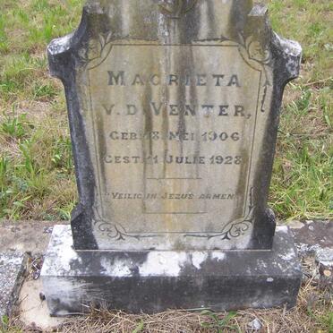 VENTER Magrieta, v.d. 1906-1928