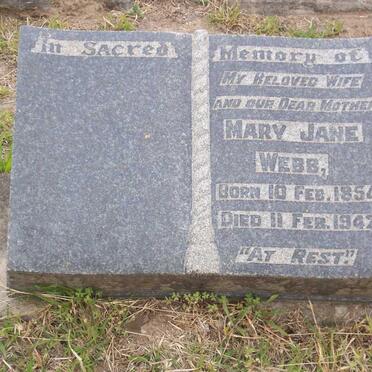WEBB Mary Jane 1854-1942