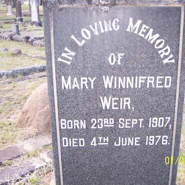 WEIR Mary Winnifred 1907-1976